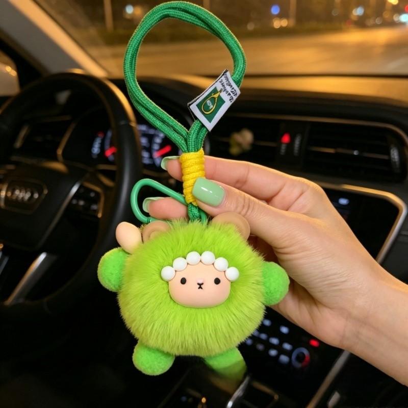 Portachiavi Peluche Pecora Cartone Animato Con Morbido Materiale di Lana Per Regalo E Decorazione Borsa
