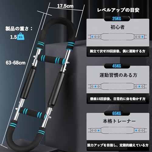 [Neues Modell 2025] Krafttrainingsgerät, 5-stufige Intensitätsverstellung, 25-65 kg, Twister Armtrainer, Armstange, Brustübung, Expander, Brustmuskel