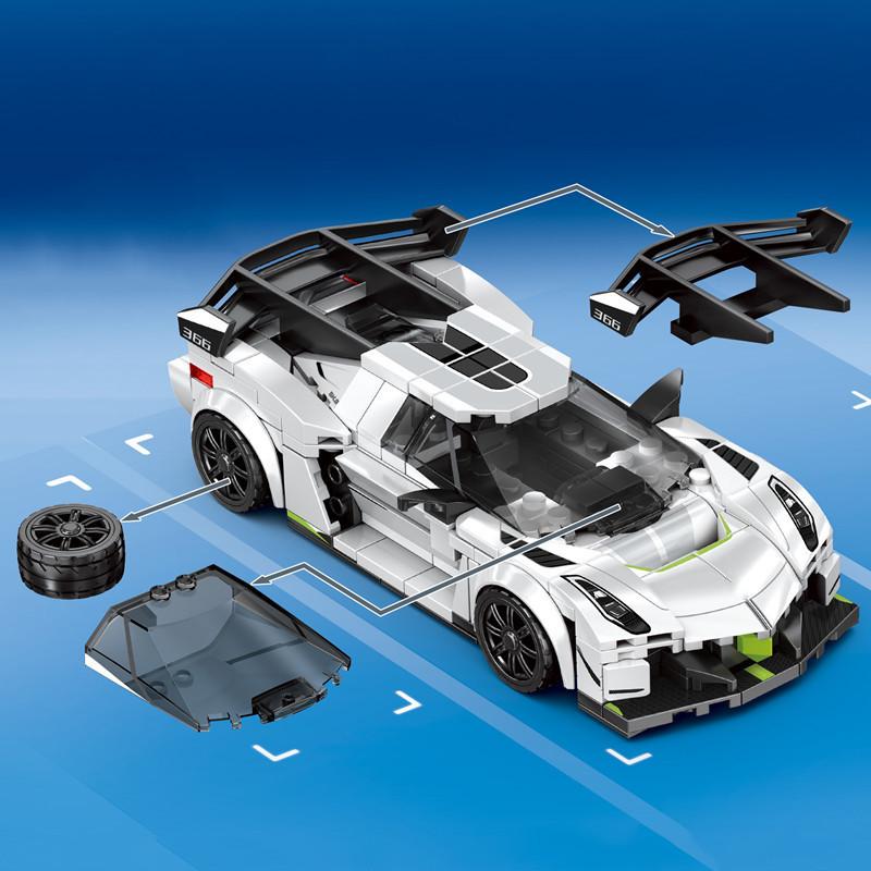 Non-Toxic Sembo Block Sports Car Supercar Assembly Building Blocks Moc Racing Vehicle Model Construction Set Kids Toys Children Christmas Gift