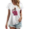 Wefxdcd Lil Xan Womens T-Shirt Short Sleeve V Neck Tee Loose Casual Pullover Short Sleeved Tops