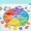 Fishing Wooden Magnetic Puzzle Toy With Color Matching For Kids Play Educational