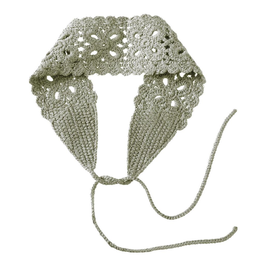 Fascia all'uncinetto da donna con motivo floreale, fascia per capelli lavorata a maglia con chiusura regolabile, stile vintage, accessorio per capelli bohémien per l'uso quotidiano e le attività all'aperto