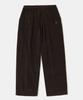 COLUMBIA UNIVERSITY Trajan Label Pintuck Wide-Fit Corduroy Pants_Brown