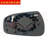 Heated Wide Angle Car Mirror Glass with Blind Spot Warning FOR FORD Mondeo Fusion 2013-