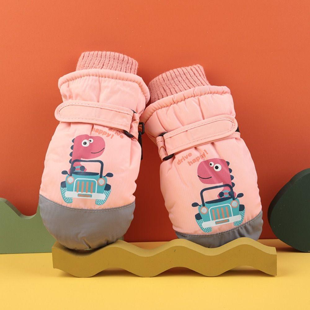 Waterproof Mitten Non-slip Kid Gloves Cute Children Ski Gloves  Snow Snowboard