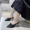 Luxury Sandals Clear Heels Shoes for Women 2025 Black Summer New 2025 Designer Stiletto Fashion Transparent Slippers Party Trend