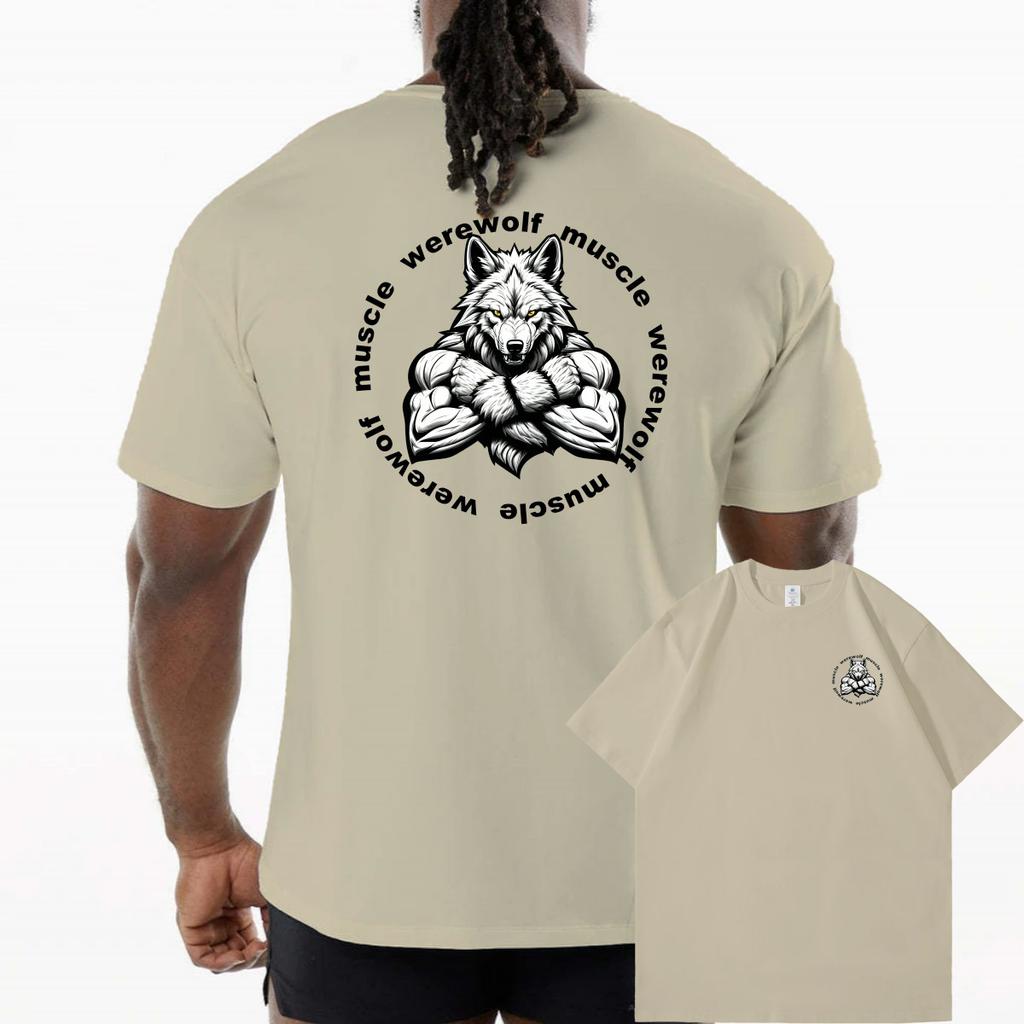 Men T-shirt Sports Muscle Fitness T Shirt Blouses Loose Short Sleeve Summer Bodybuilding Tee Casual Fashion Crew Neck Tops