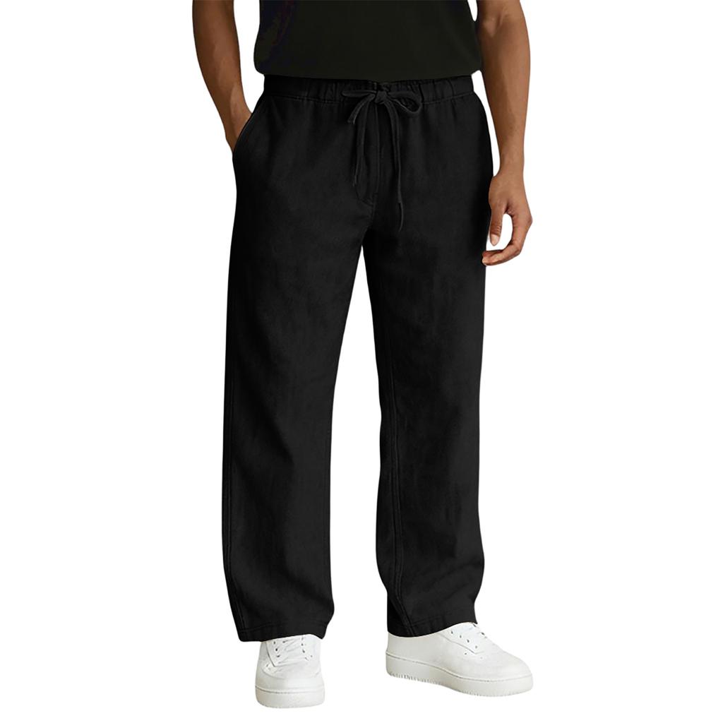 Men's Relaxed,Fit Drawstring Straight,Leg Pants