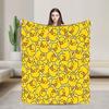 Cute Duck Pattern Flannel Printed Blanket Suitable for All Seasons Suitable for Living Room Office Sofa and Travel 180x250CM