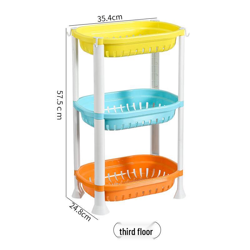 

ZISIZ Nordic Style Plastic 3-Tier Storage Rack