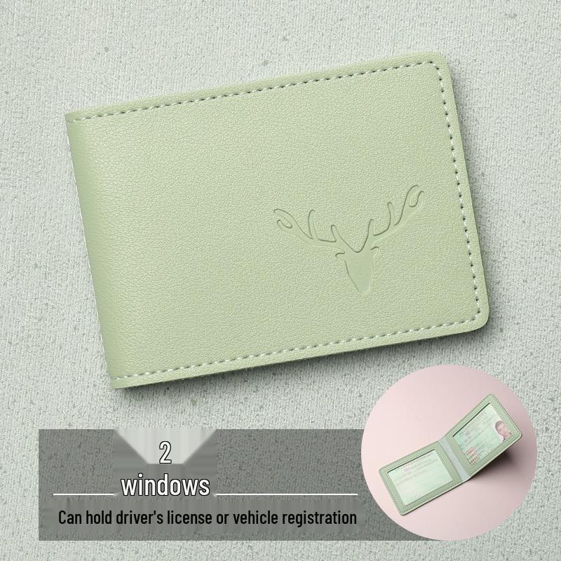 Men's 2025 Style Two-in-One Motor Vehicle License Leather Cover and Card Holder