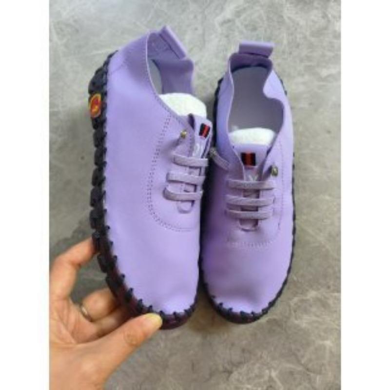 Hand-stitched Bag Fashionable Single Shoes with Soft Soles Casual Women's One-foot Lazy Shoes