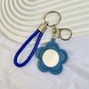 3Pcs Cute Floral Keychain Mini Makeup Bag Pendant Handbag Decorations Pendant Mirror Keychain  Gift