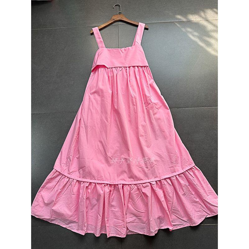 Yanzi Export En Home Width A- line Minimalist Classy First Date Date Artsy Elegant Dress Suspender Dress for Women