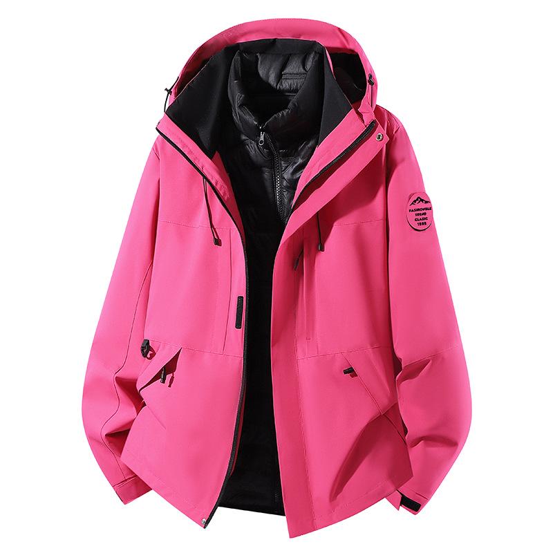Unisex 3-in-1 Cotton Jacket Set: Windproof, Multi-Functional Climbing & Skiing Gear