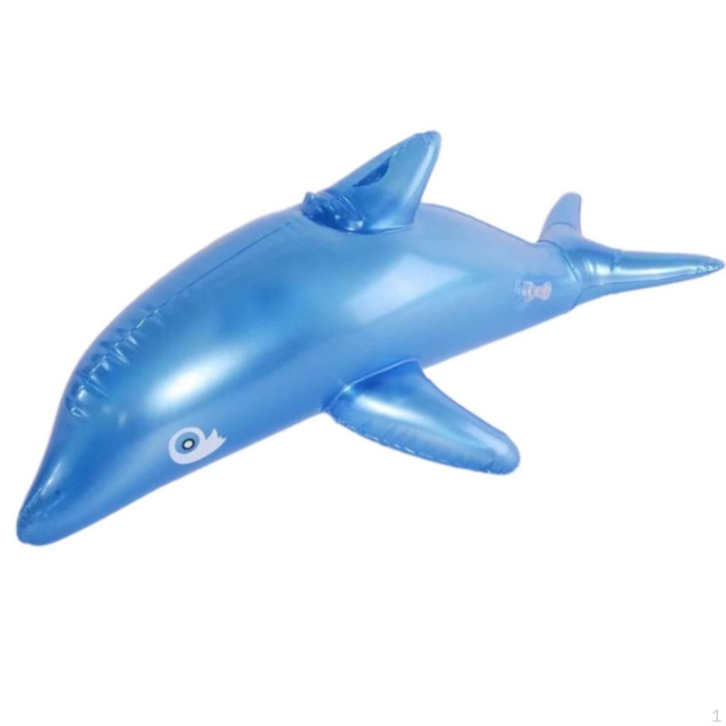 Inflatable Dolphin PVC Pool Toy for Kids, Cartoon Design, Bag Packaging