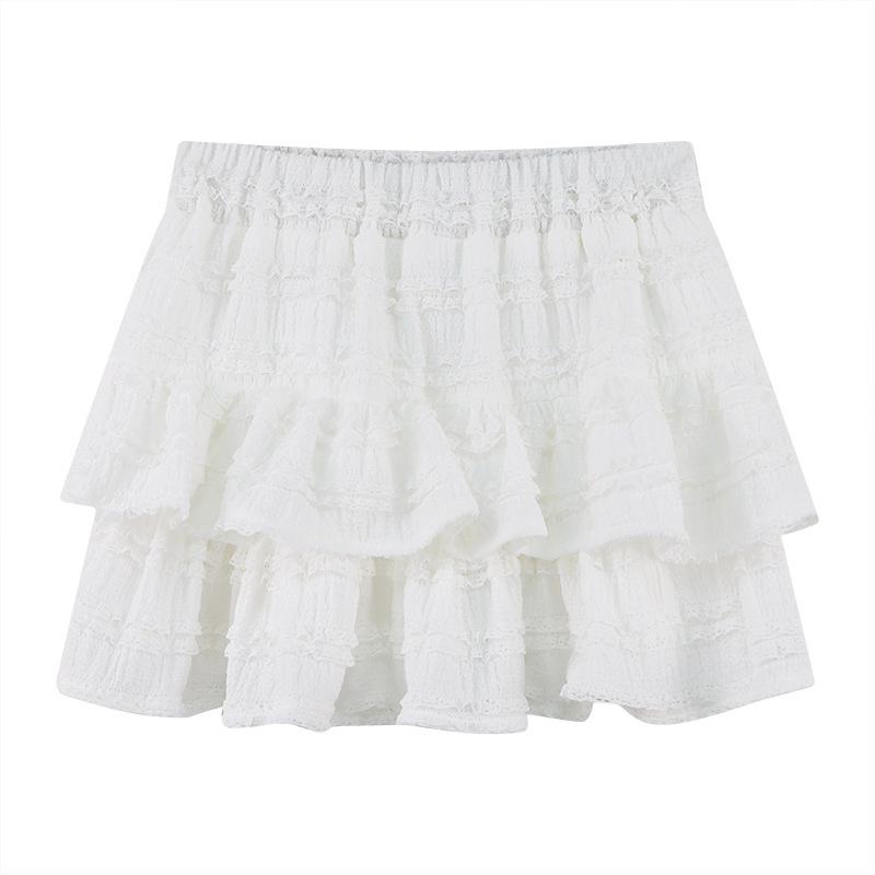 

Белая многоярусная юбка с высокой талией в балетном стиле для женщин на лето XS белый