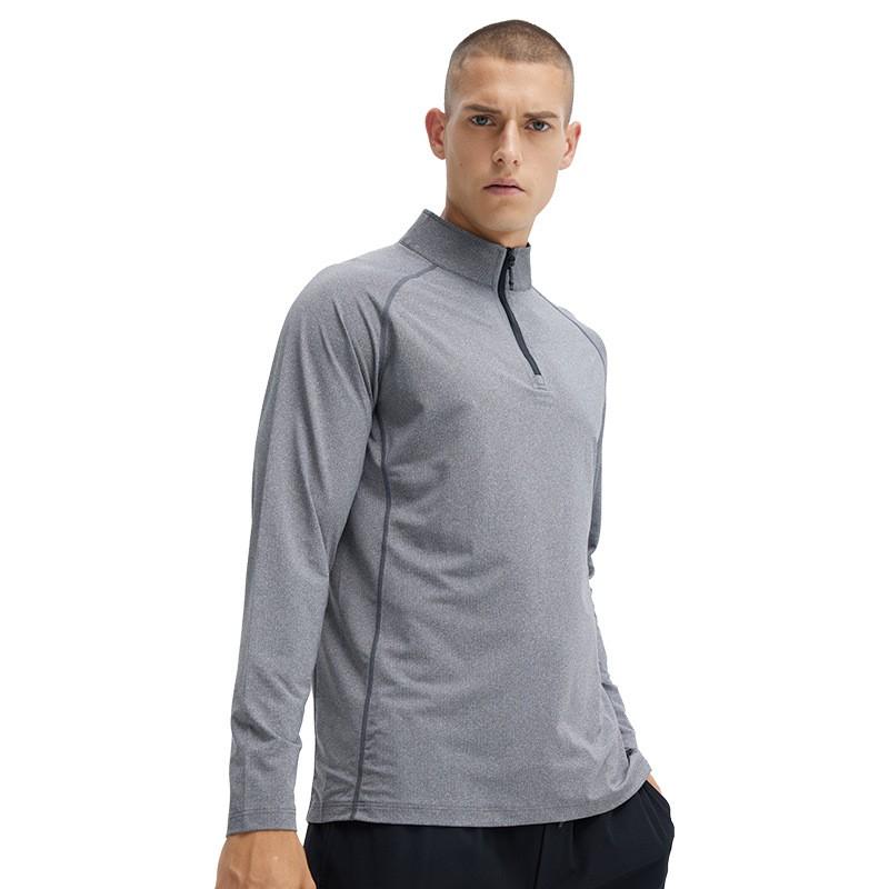 Mens Half Zip Long Sleeve Cycling Jersey Quick Dry Slim Fit Running Gym Top