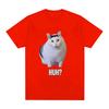 Cat Saying Huh Funny Meme TShirt Unisex Unisex 100 Cotton Breathable Short Sleeve Oversized T Shirts Fashion Harajuku Tee Shirt