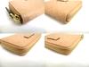 Authentic GUCCI Micro Guccissima Beige Leather Round Zip Coin Purse #a375   Refurbished