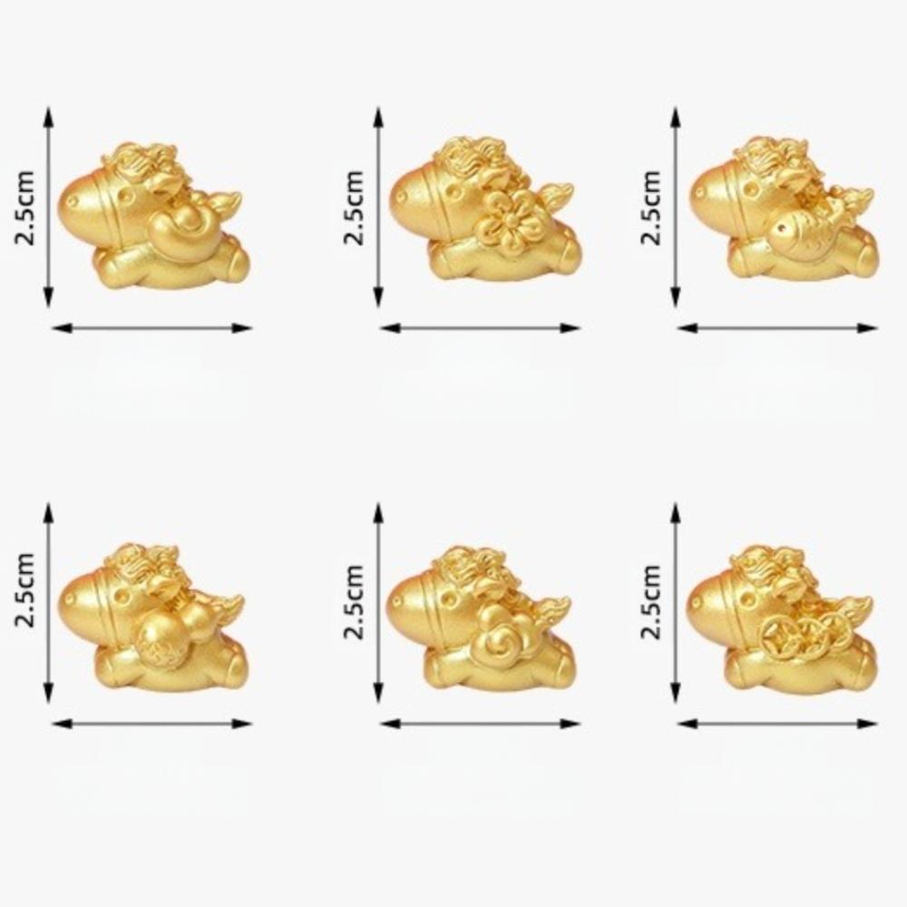 Resin Material Zodiac Horse Decorations DIY Decorations Golden Horse Ornament  Home Decor