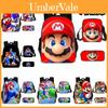 Super Mario Cartoon School Bag Student Backpack Waterproof And Expandable Fashionable And Trendy Style Nylon Material