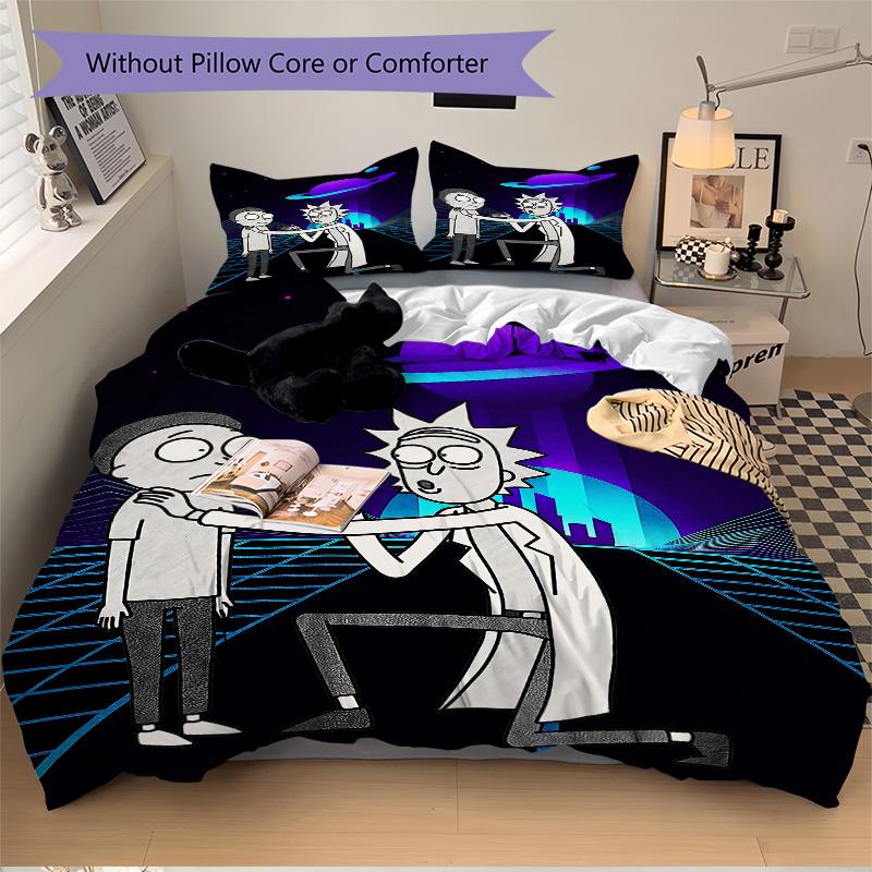 Space Adventure Friendship Print 3Pcs Bedding Setduvet Cover With 2 Bedropillowcase Home Birthday Gift