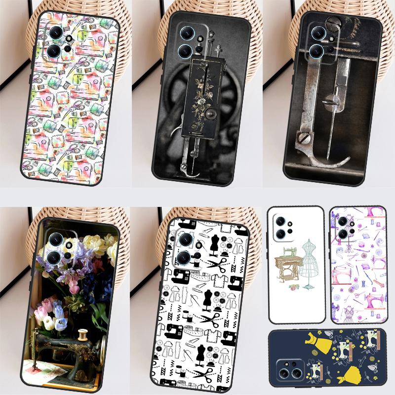 Sewing Machine Case For Xiaomi Redmi Note 12 Pro Plus Note 11 9 10 Pro 12S 11S 10S Redmi 12 9C 10C Cover