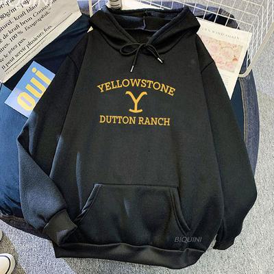 Yellowstone Dutton Ranch TV Series Hoodies Graphic Clothes Winter Long Sleeve Sweatshirts Moletom Masculino Printing