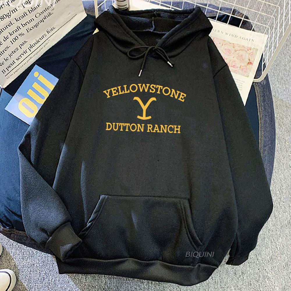 Yellowstone Dutton Ranch TV Series Hoodies Graphic Clothes Winter Long Sleeve Sweatshirts Moletom Masculino Printing