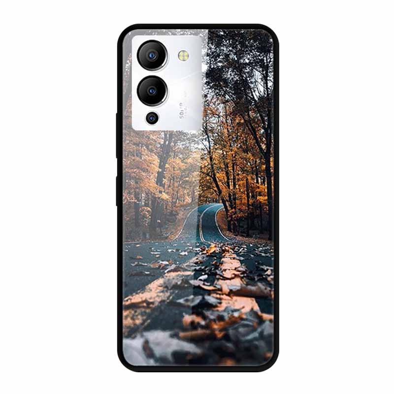 Luxury Shockproof Tempered Glass Back Cover Hard Case For Infinix Note 12 G96 Infinix Note 11pro 11s Protective Cool Phone Cover