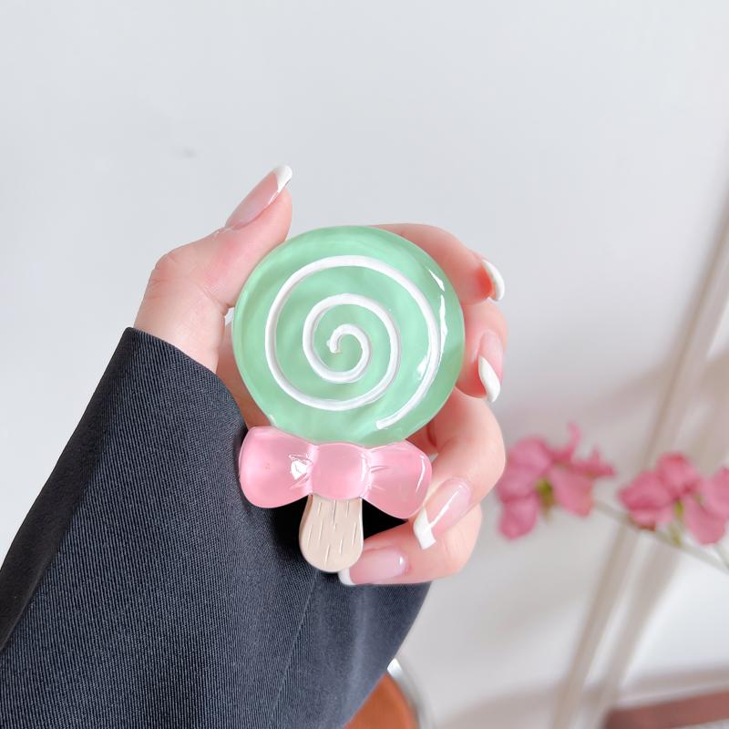 Lollipop Drop Glue Mobile Phone Holder 3D Ins Drop Glue Holder Portable Desktop Lollipop Mobile Phone Holder ABS+Epoxy зелёный