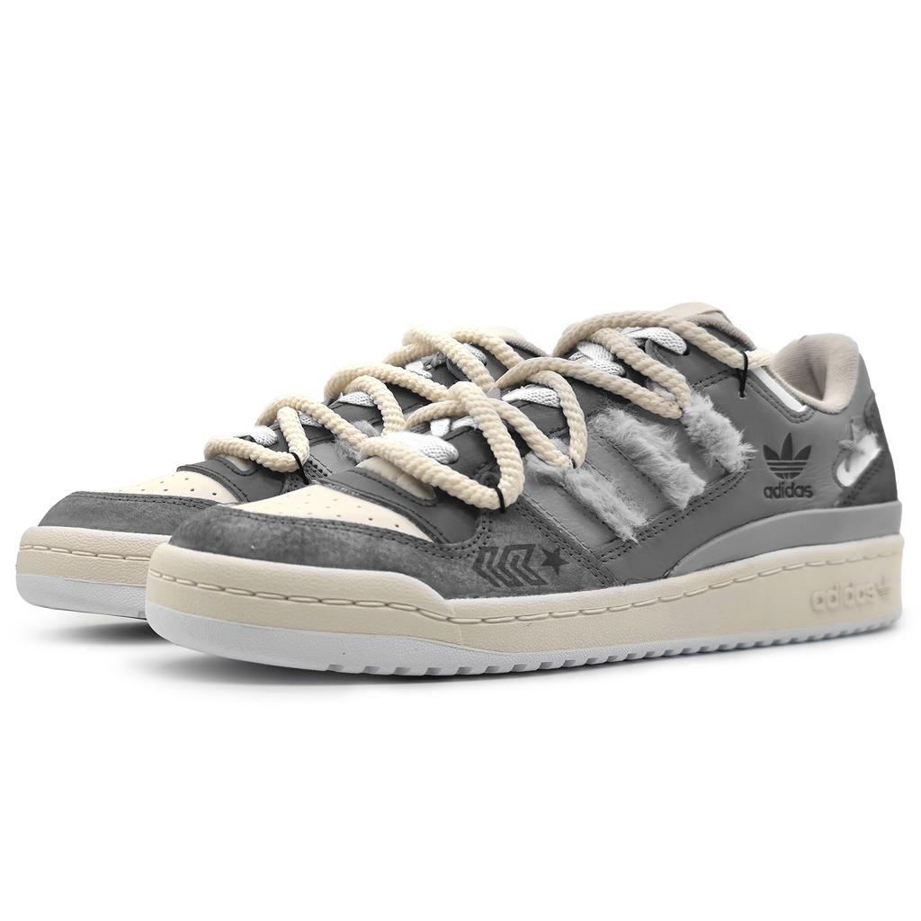 Adidas Originals FORUM Low top Skateboard Shoes Unisex Gray ID7995(Team142-)
