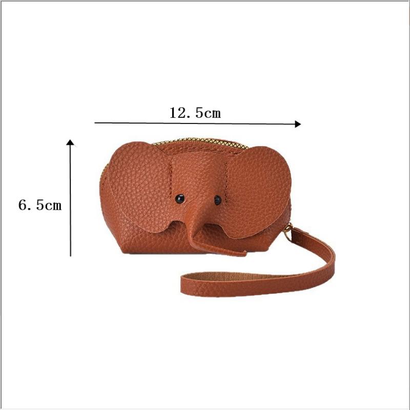 Kožená taška na peníze Pu Leather Peněženka Dámská Peněženka na mince s kroužkem na klíče Multifunkční úložné tašky na zip Pouzdro na klíče