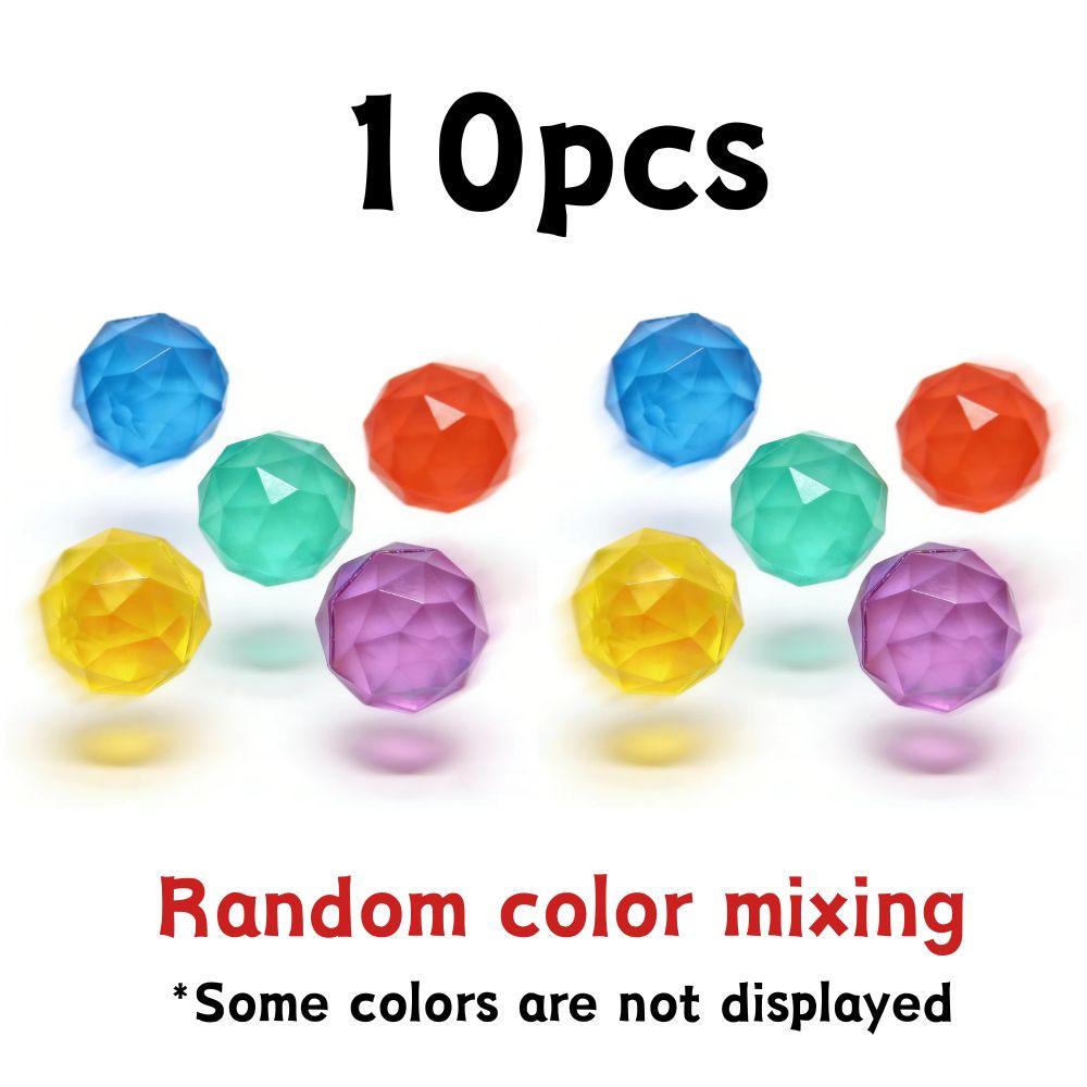 10/15/50/100pcs 25mm Rubber Bouncing Pet Toy Ball High Elasticity Mixing Colors Sparkling Birthday Party Game Prizes YMY