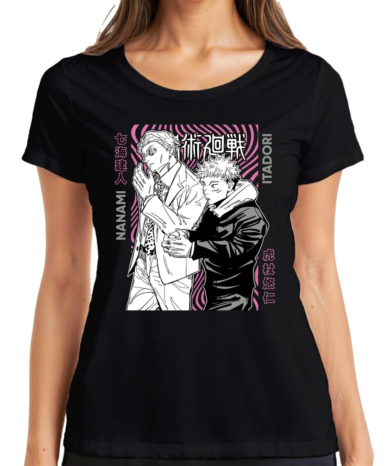 Jujutsu Kaisen Nanami Itadori Anime Ästhetik Geschenk Manga Retro Damen T-Shirt XXXXL