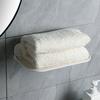 Bathroom Floating Shelf Folding Space Saving Wall Mounted Floating Shelve for Clothes Toiletries Towel