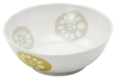 Mino keramikos lengvas mažas dubenėlis lėkštė lotoso šaknies raštas geltonas apytiksl.. Skersmuo 14 x Aukštis 5cm Galima naudoti mikrobangų krosnelėje ir plauti indaplovėje Pagaminta Japonijoje 130947