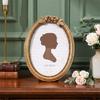 Retro Picture Frame,Decorative Photo Frame Antique Ornate Oval Photo Frame for Tabletop and Wall Display Home Decors