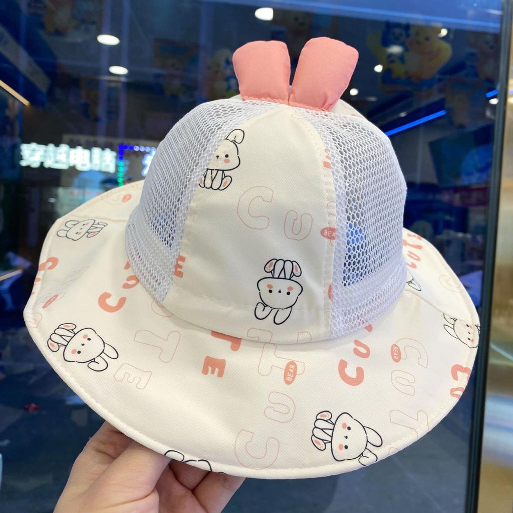 Kids Summer Wide Brim Sun Hat Breathable Mesh Bucket Hat UV Protection Outdoor Cap for Boys and Girls Cute Lightweight