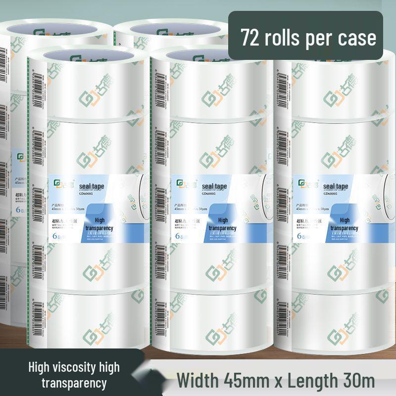 Large Transparent Packing Tape with Cutter for Sealing and Moving High adhesion, thickened tape
