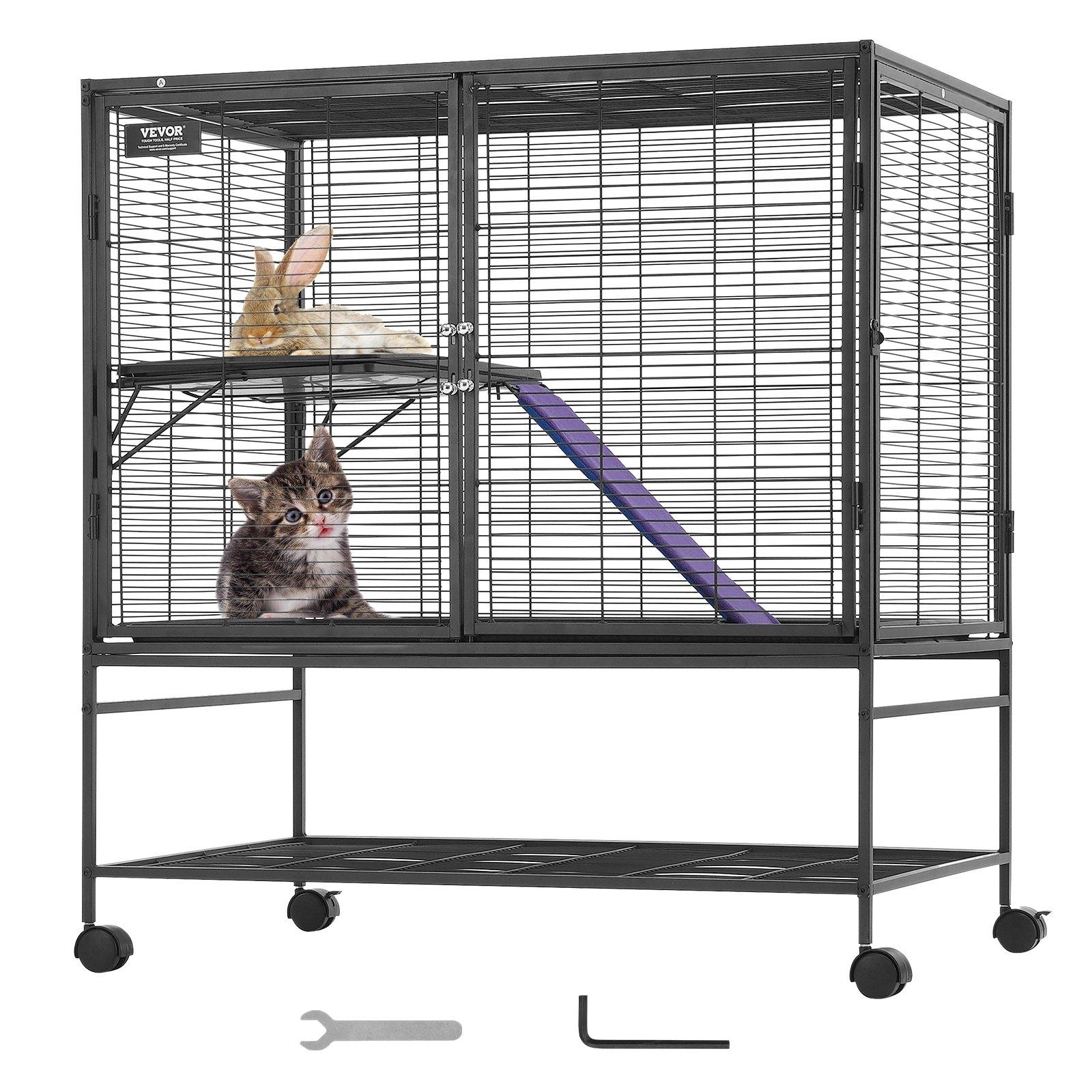 VEVOR 39  Rolling Metal Ferret Cage