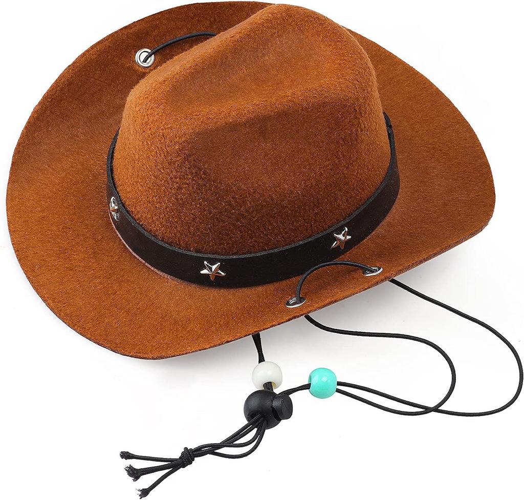 Dog Western Cowboy Hat Mini Toy Hat Puppy Pet Dog Cat Pet Hat Scarf Cover