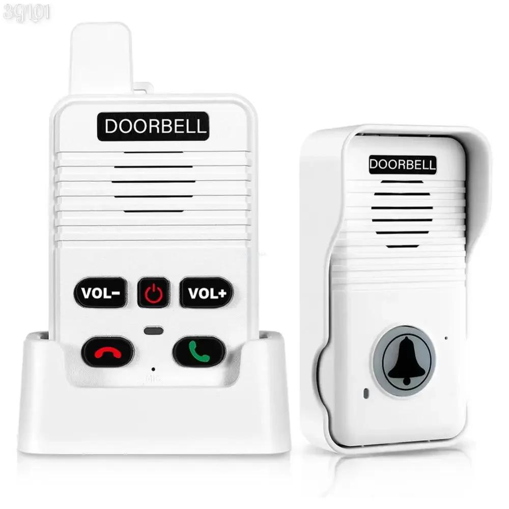 Apartment Room Intercom 500M Hand Free Two Way Wireless Doorbell with Rechargeable Battery Duplex Door Bell for Factory Office