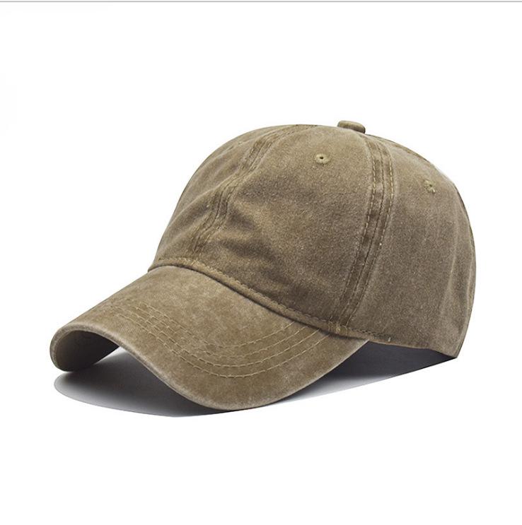 Solid Color Distressed Washed Baseball Cap - Minimalist Casual Hip Hop Style