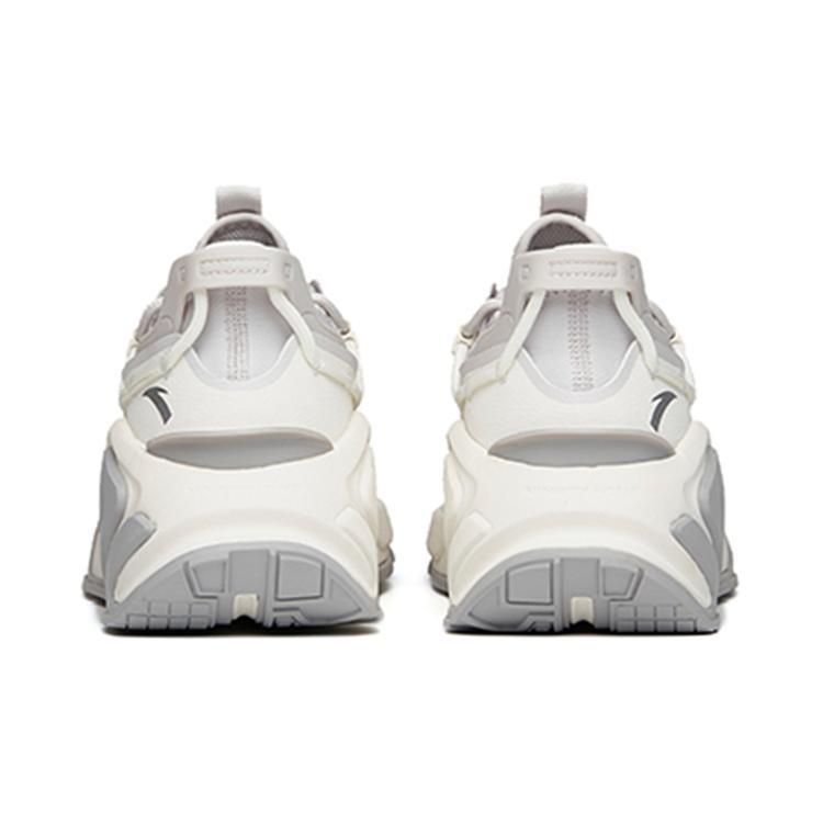 New Anta AT91 Anti-Slip Wear-Resistant Breathable Lightweight Low-Top Chunky Sneakers Women's Gray White 122148850-1