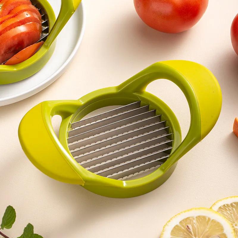Stainless Steel Tomato Slicer Multifunctional Potato Onion Eggs Vegetable Cutter Cuts Tools Holder Slicers Kitchen Gadgets YY1257