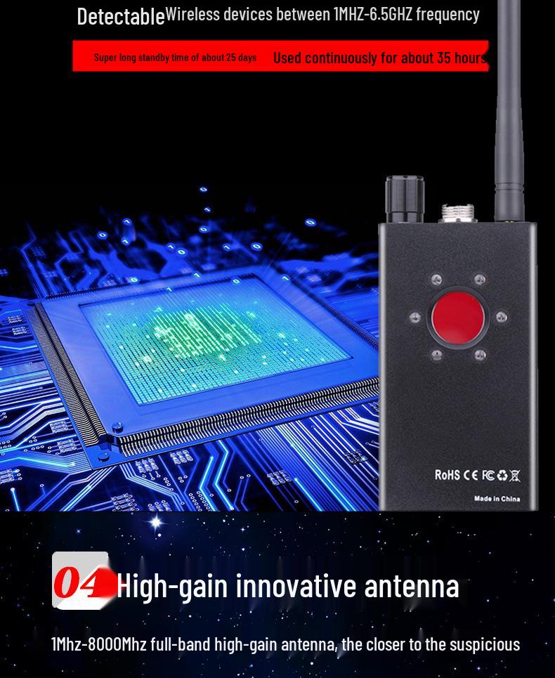 K18 Anti-Surveillance Detector: High-Sensitivity Wireless Signal Scanner for Eavesdropping and GPS Tracking Detection