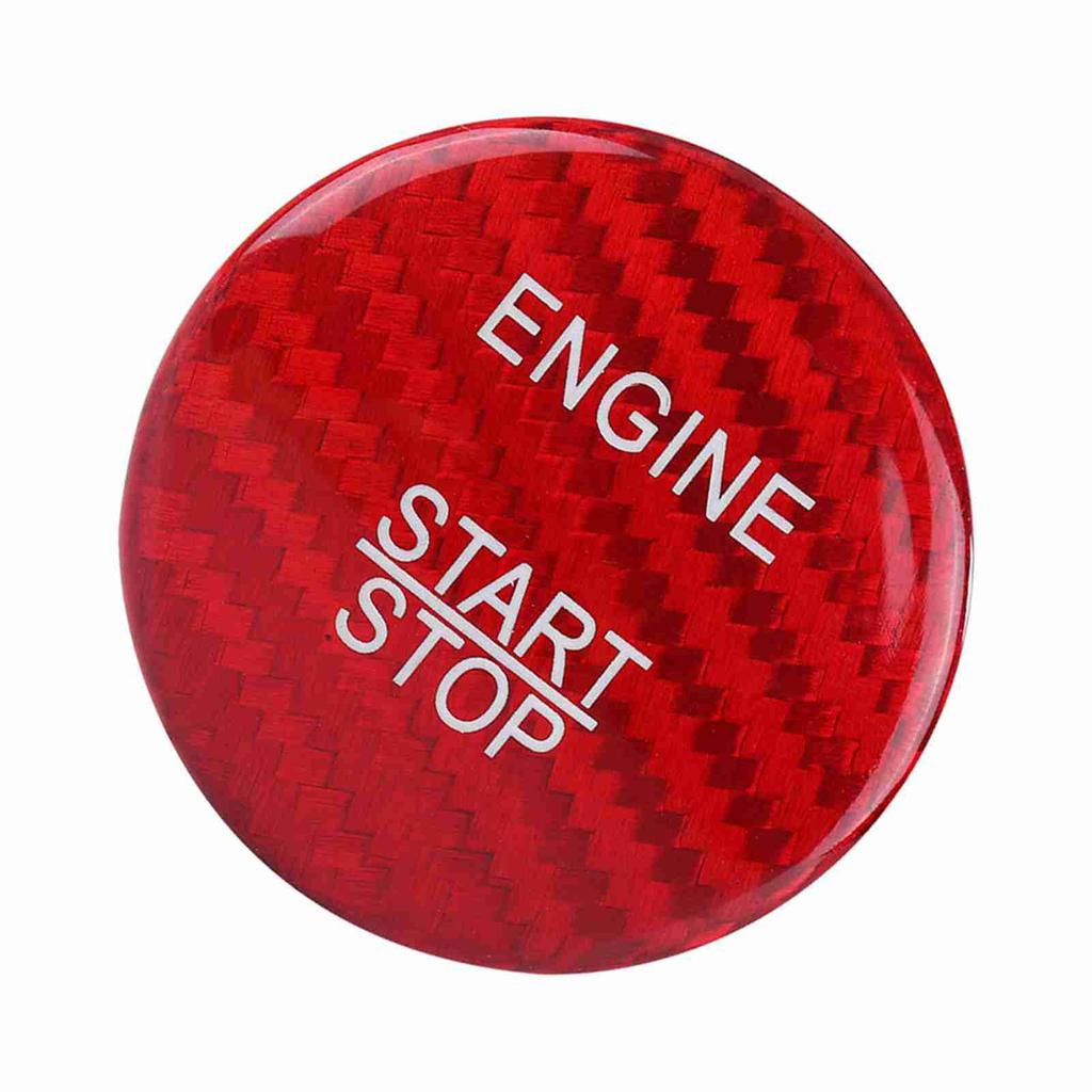 Red Carbon Fiber Engine Start Button Cover Trim for Mercedes Benz A B C GLC GLA CLA ML Class