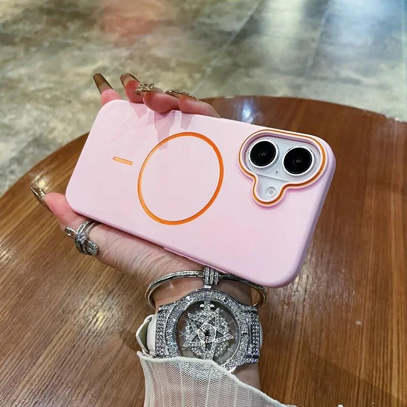 Luxury Matte Skin Hard PC Magsafe Case for iPhone 16 Pro Max 14 15 Plus 12 13 15 Pro Max Wireless Charging Magnetic Cases Cover